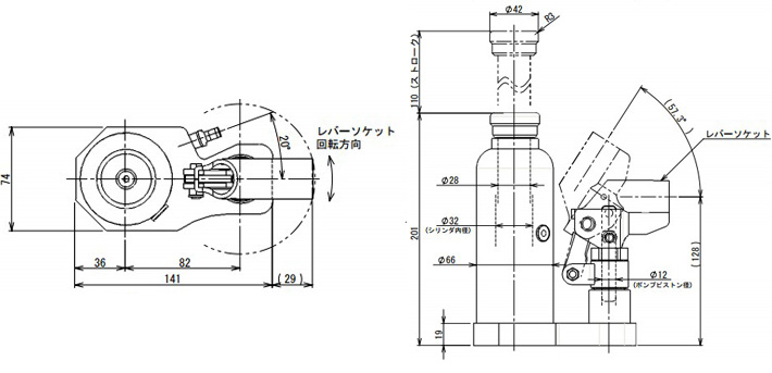 ED-40液壓千斤頂結構尺寸圖片