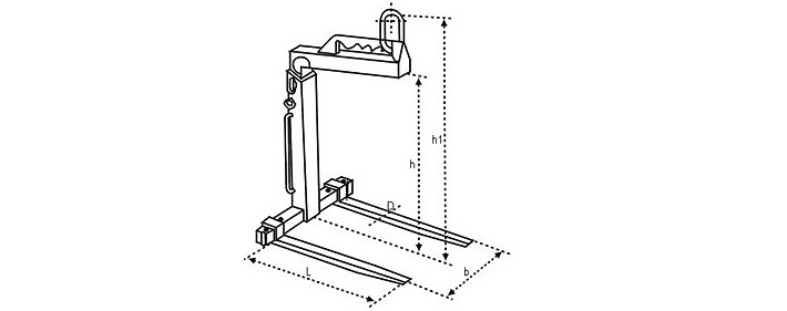 手動(dòng)平衡吊叉結構尺寸圖片
