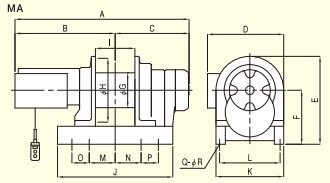 TKK MA型電動(dòng)卷?yè)P機尺寸圖